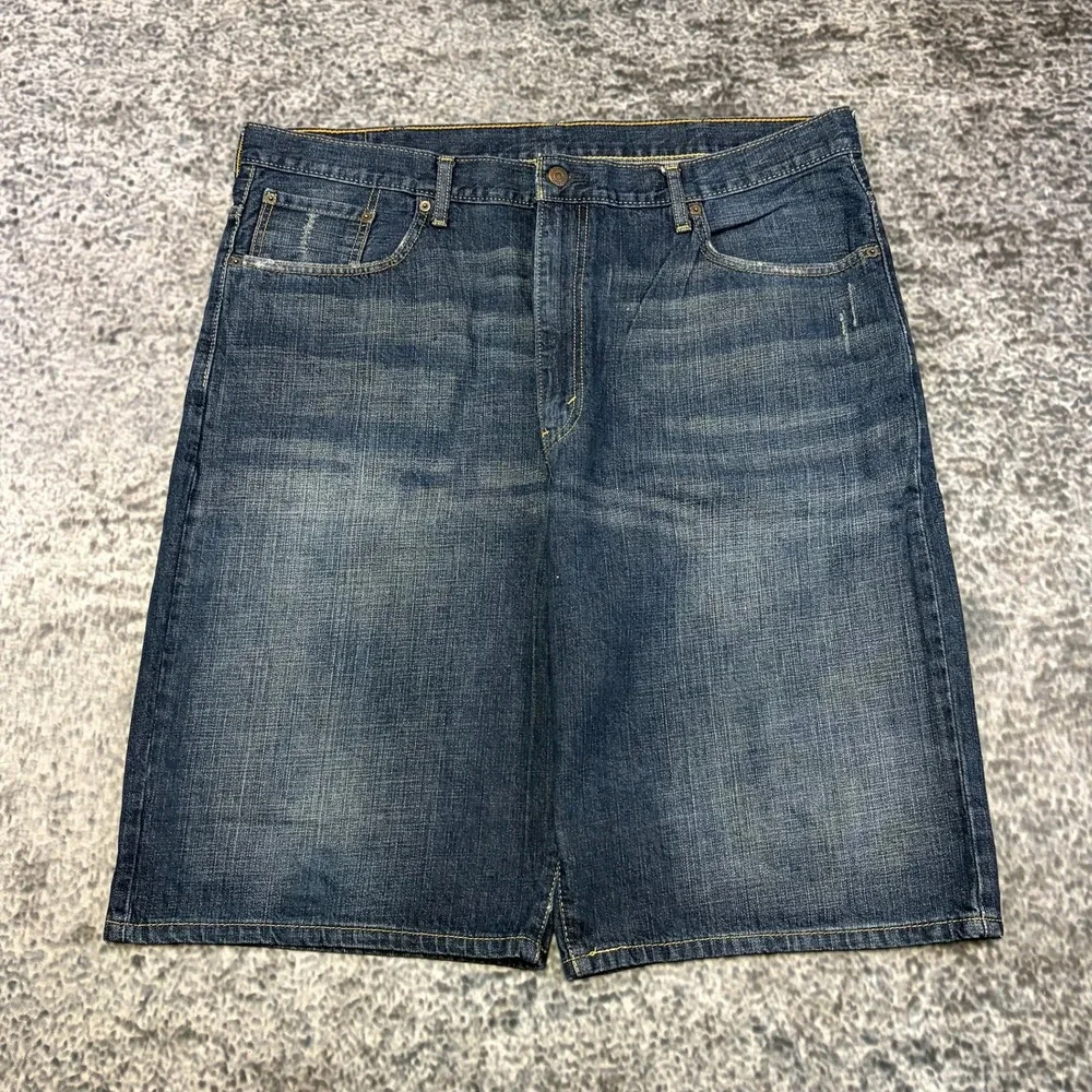 Levi's 569 Jorts Mens 42 Blue Baggy Wide Leg Grunge Skater Denim Shorts